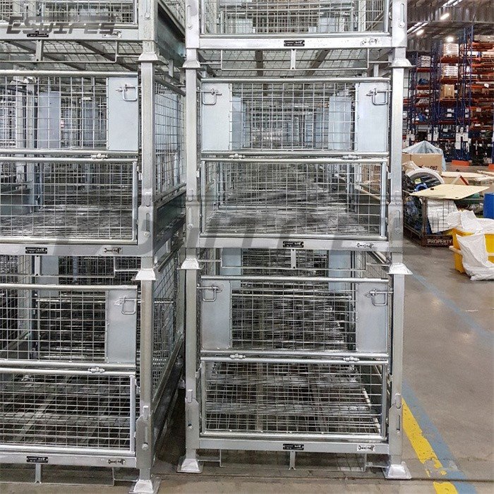 steel pallet container stack